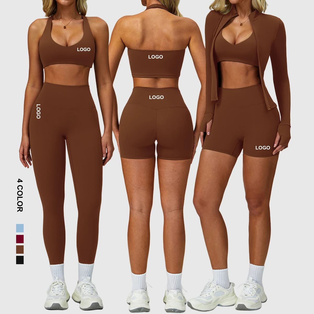 Best Quality Gym Clothing Quick Dry Sexy Yoga Leggings Bra Set Running Sportswear Woman Fitness Wear