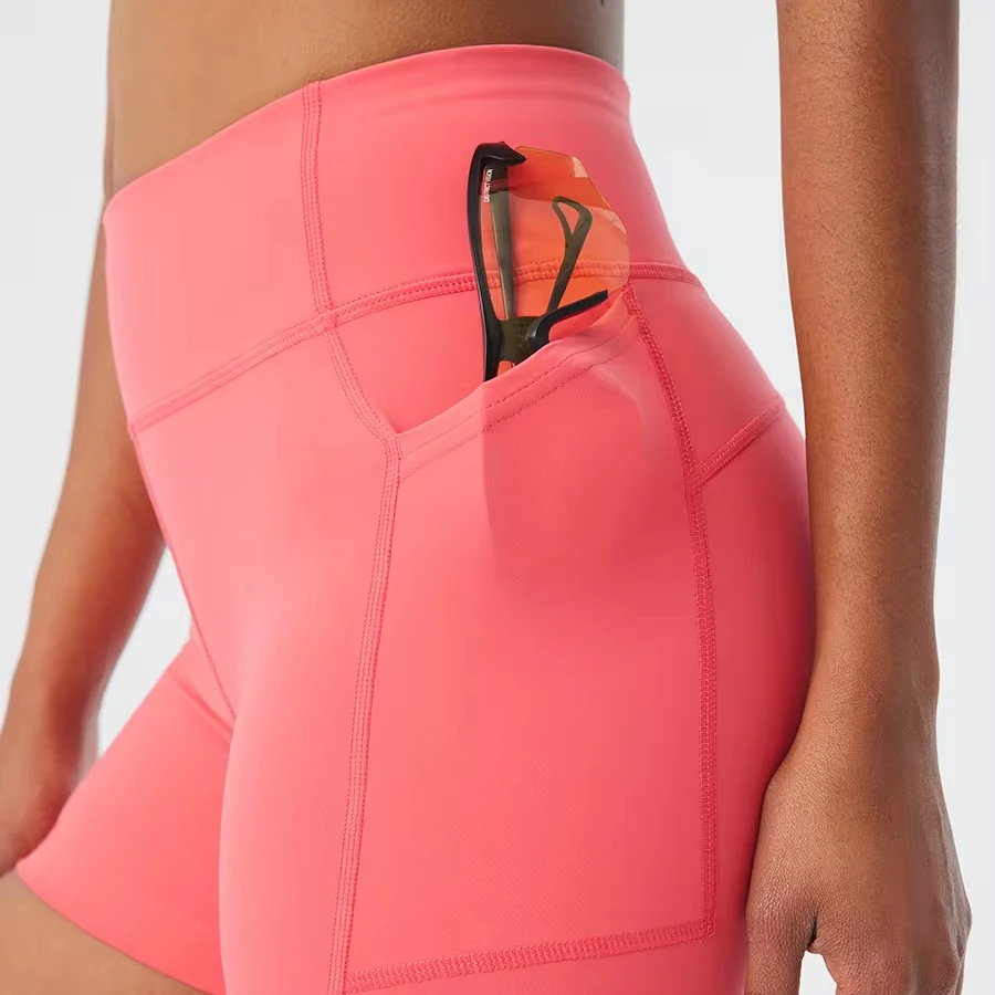 2026 Wholesale Custom Logo Stretch Sexy Gym Yoga Shorts High Quality Women's Yoga Shorts For Girls Plain Casual Activewear