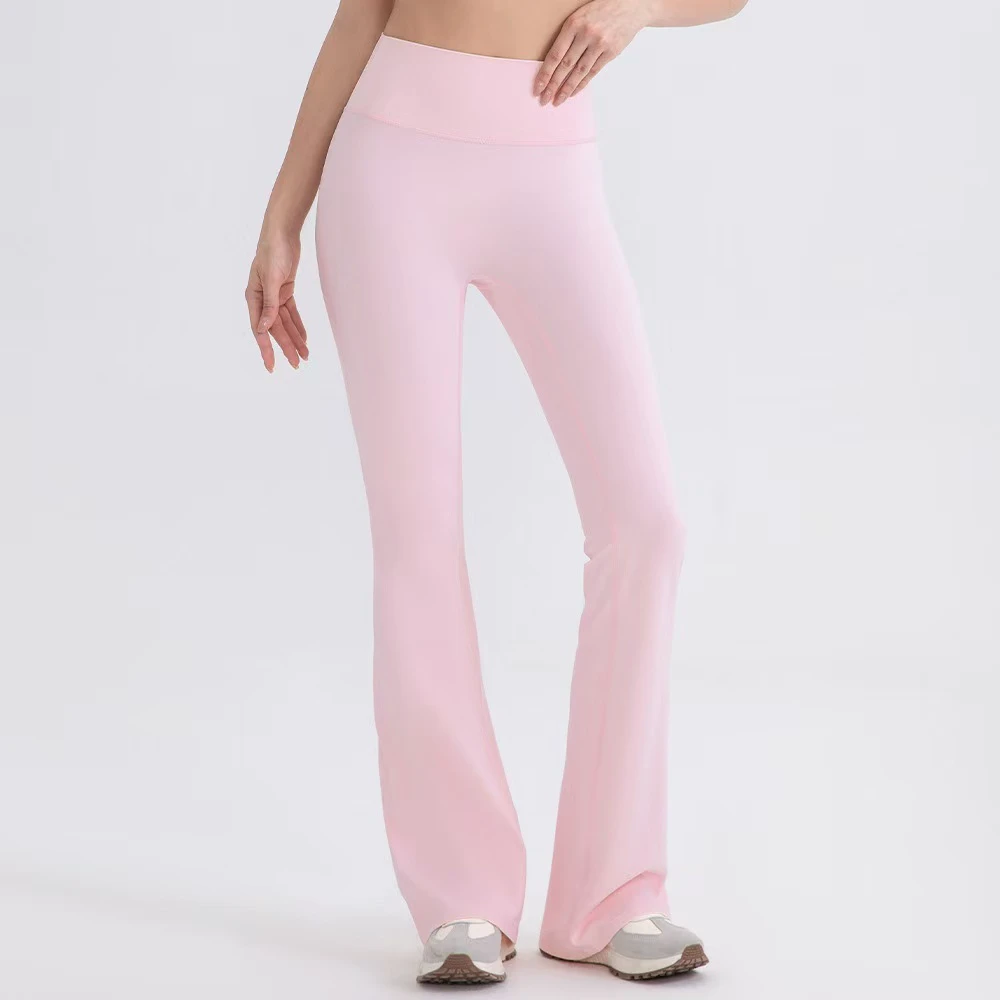 High Quality Custom Lulu Women's High Waist Bootcut Workout Sports Pants Tummy Control Workout Flare Yoga Leggings