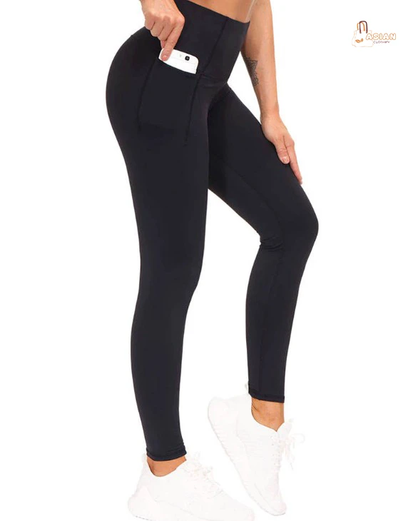 Casual High Waist Knitted Tight Yoga Leggings 100% Cotton Custom High Quality Solid Seamless Breathable Eco-Friendly Quick Dry