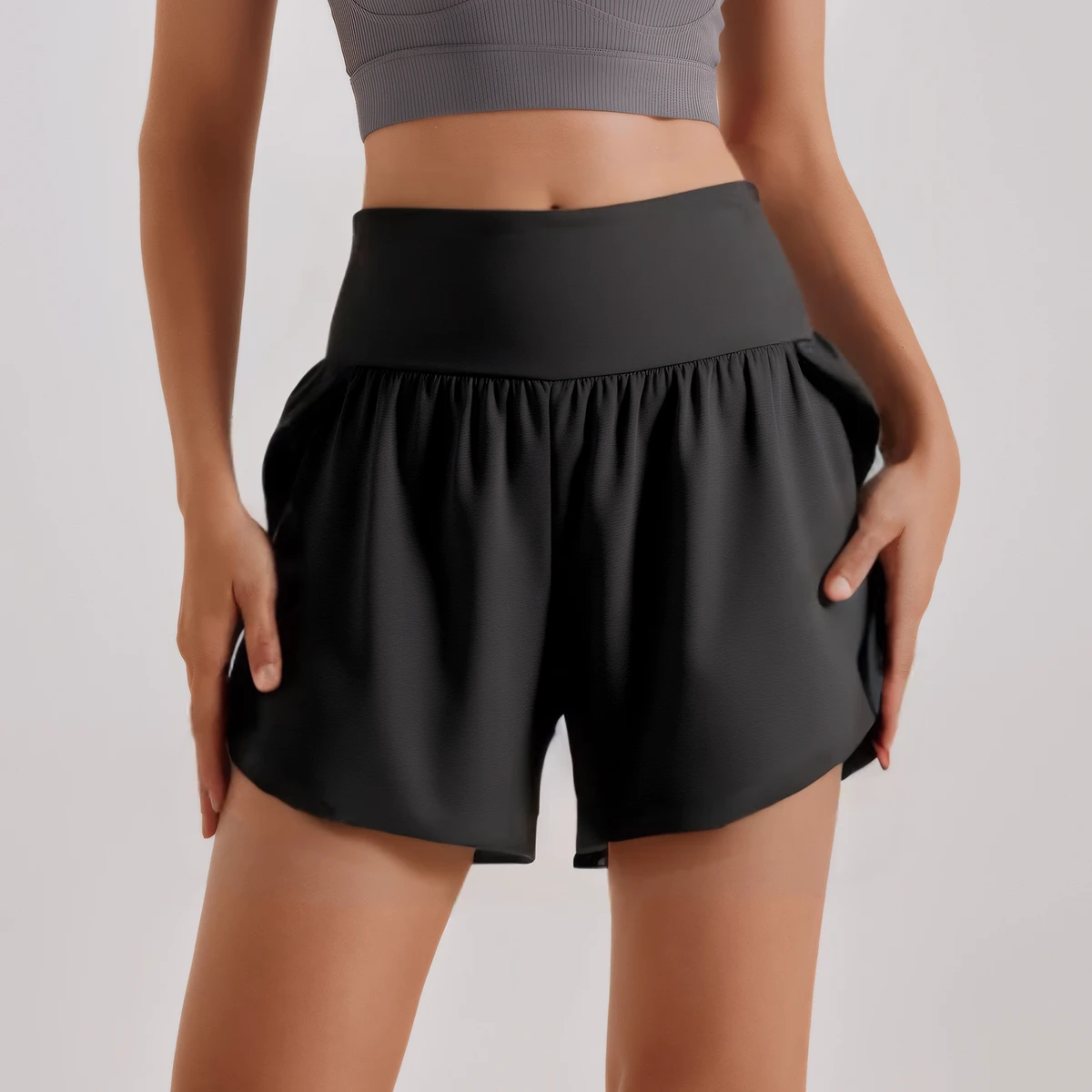 2026 Women's High Quality Fast-Drying Yoga Shorts Spandex Exercise Pants Elastic Breathable high-waist yoga pants