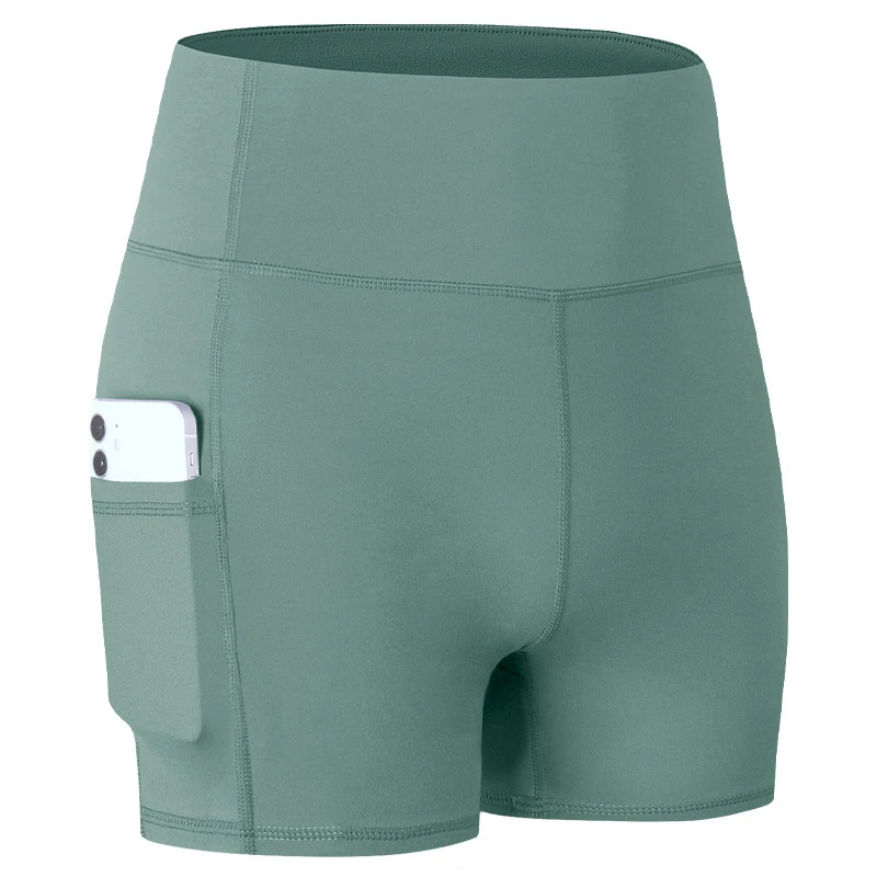 Casual Running Gym Shorts Nude Skin-friendly Leggings High Waist Peach Hip Yoga Three-point Pants Women's Sports Yoga Shorts