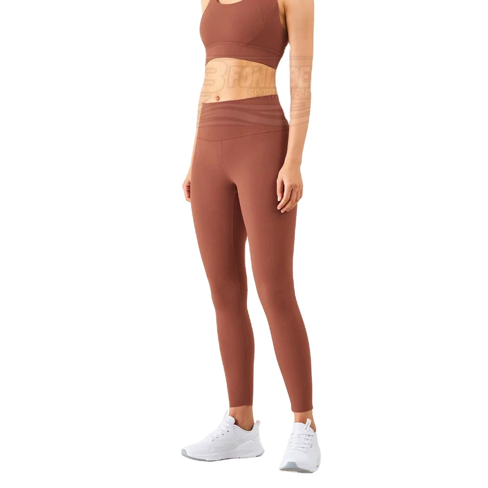 Women's 2-piece Yoga Set Spandex/polyester Breathable Elastic Waist Sleeveless Fitness Wear High Quality Customized Mid