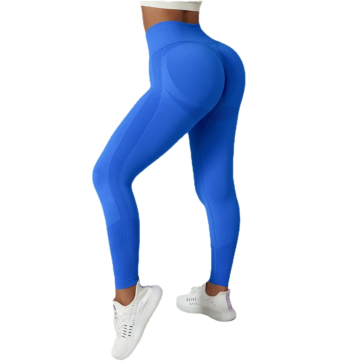 Hot Sale High Waist Seamless Honeycomb Textured Leggings Scrunch Butt Lift Quick Dry Athletic Gym Workout Yoga Leggings
