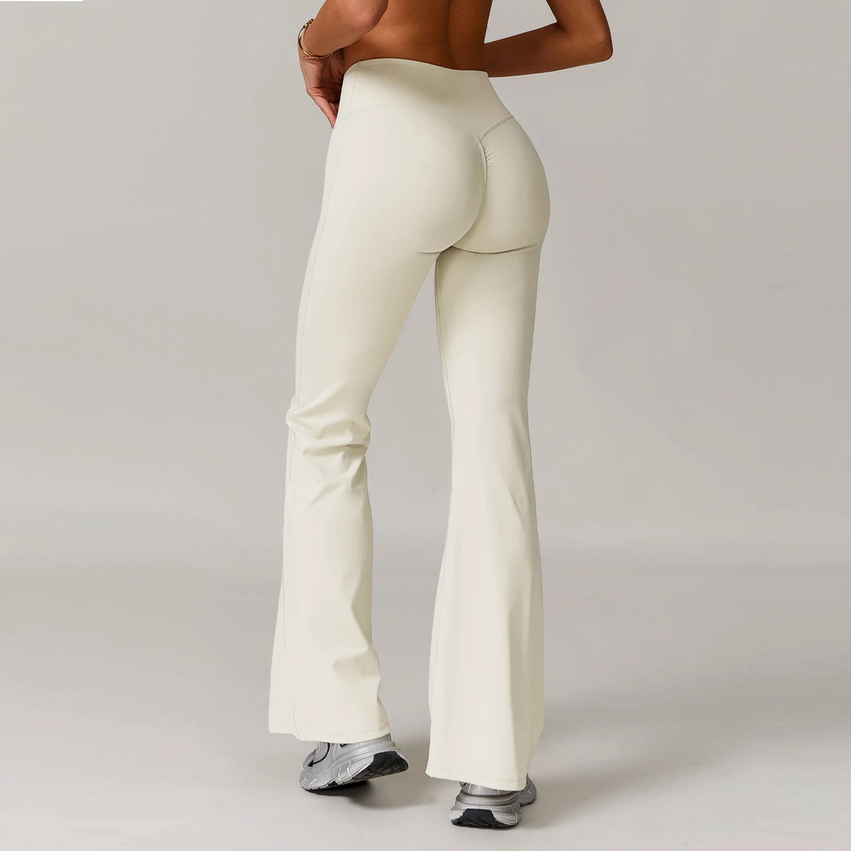 Flared Pants High Waisted Yoga Leggings Stretchy Wide Leg High Waist Tummy Control Workout Yoga Pants