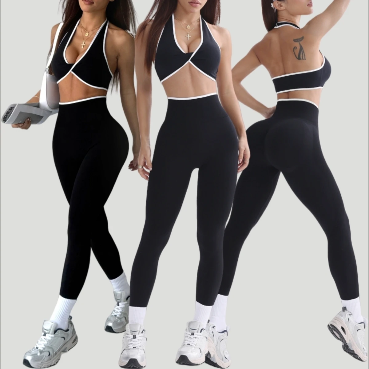 Custom Yoga Wear Sport Clothing Set Women Quick Dry Breathable Seamless Workout Training Fitness Yoga Gym Set