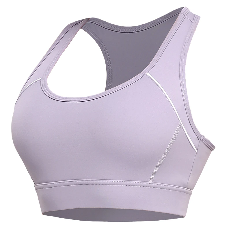LULU Manufacturer-Direct Customizable Simple Sports Bra Breathable High-Impact Support Seamless Workout Fitness Yoga Crop Top