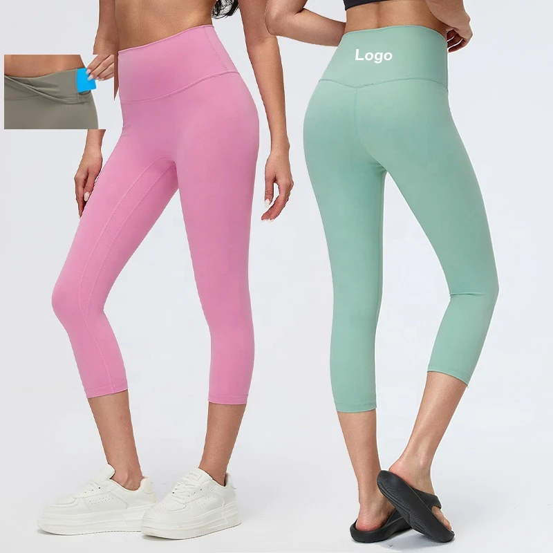 YIYI 2026 Hot Seller Yoga Cropped Leggings for Women Butter Soft Slim Workout Gym High Waisted Capri Pants for Running Cycling
