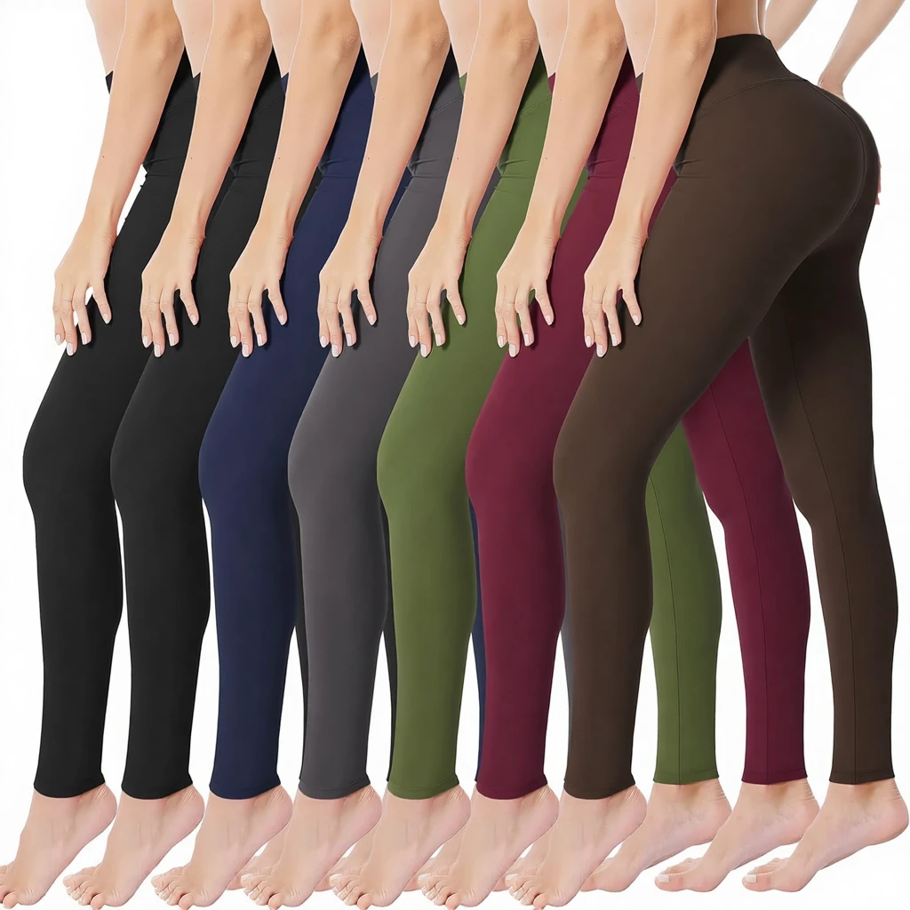 VALANDY Creamlush High Waisted Knee-Length Leggings Women Buttery Soft Stretchy Tummy Control Workout Yoga Running Pants (S-3XL)