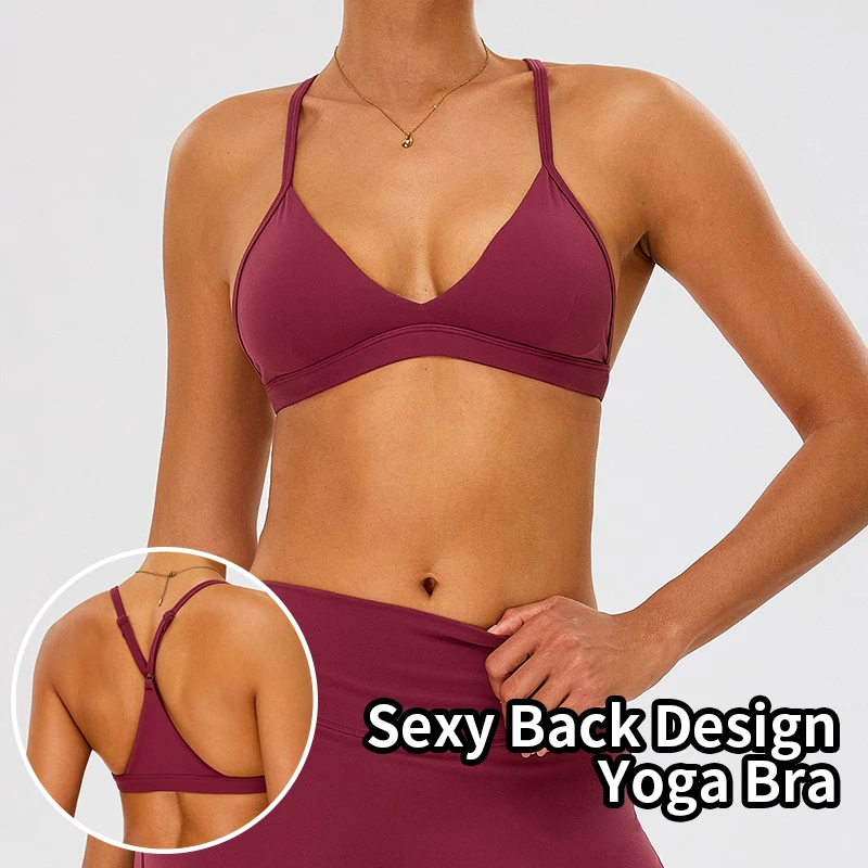Women Sports Bras High Impact Adjustable Strap Fitness Push up Bra Tight Sexy Gym Yoga Bra