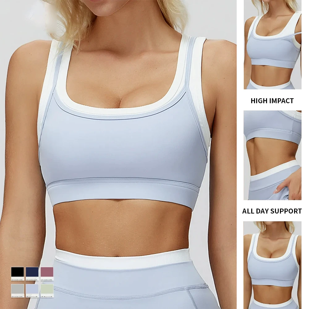 Custom Womens Sports Bra High Impact Women's Fitness Yoga Sport Bras for Gym Workout Activewear