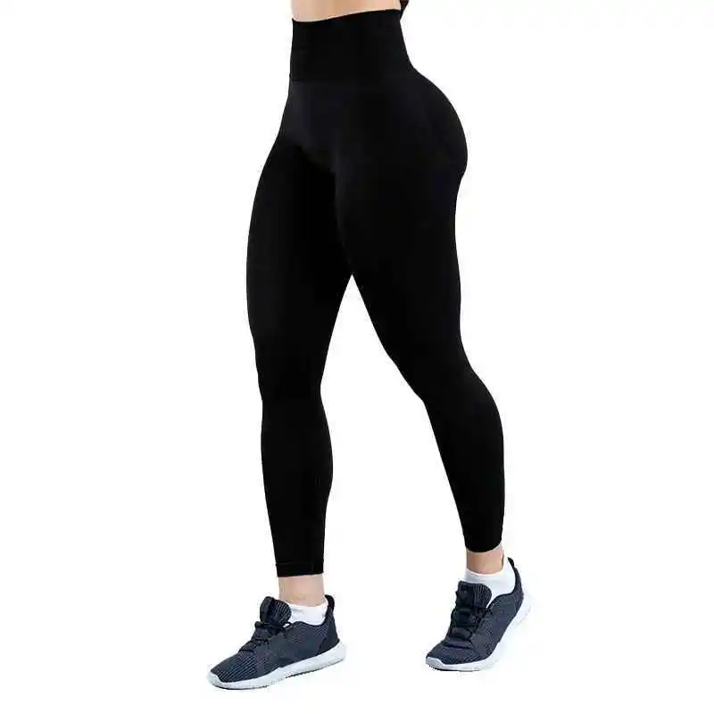 Women's High-Rise Seamless Gym Yoga Fitness Leggings Solid Summer Sports Trousers Street Style Activewear-Plus Size Options