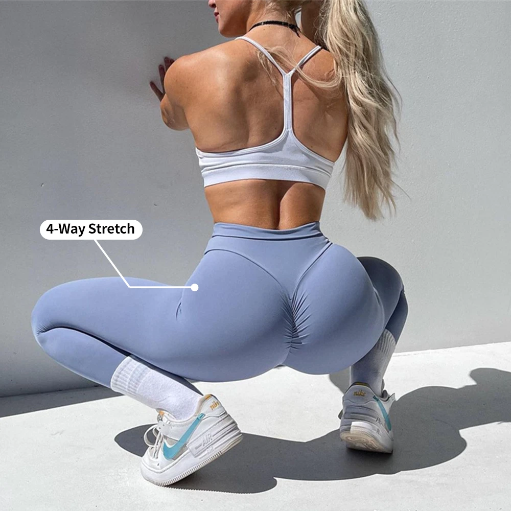 MIQI Custom Fitness Yoga Apparel Women Push up Tights Workout Gym Legging V Shape Scrunch Butt Yoga Leggings