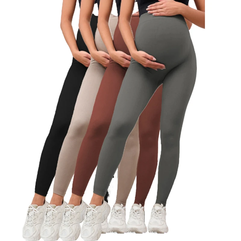 New Pregnancy High Waist Leggings Skinny Maternity Eco-Friendly Breathable Polyester/Nylon Full-Length Body Shaper for Pregnant