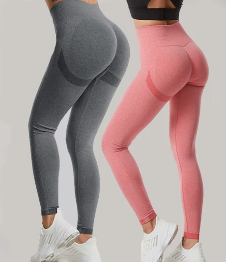 Peach Hip Yoga Pants Lift Hips High Waist Tight Fit Nine Point Fitness Pants Seamless Ankle-Length Scrunch Butt for Pattern