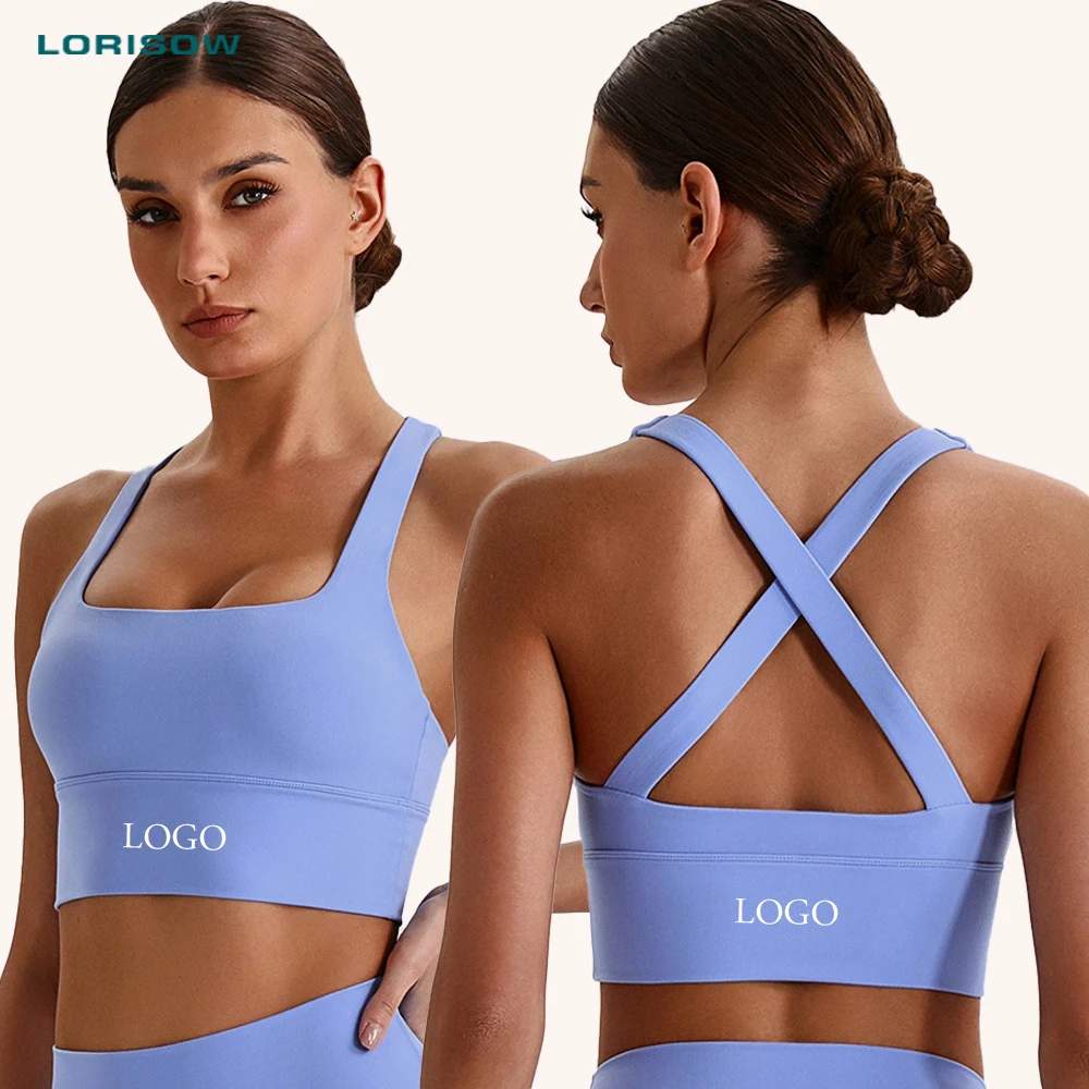 LORISOW Backless Breathable Gym Bra Wholesale High Impact Support Push up Plus Size Women's Sports Bra for Ladies