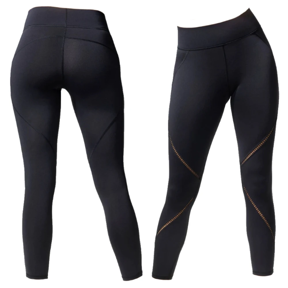 Spandex/Nylon Women Solid Ankle-Length Yoga Pants Leggings High Waist Push-Up Sculpting Breathable Elastic Running Gym Fitness