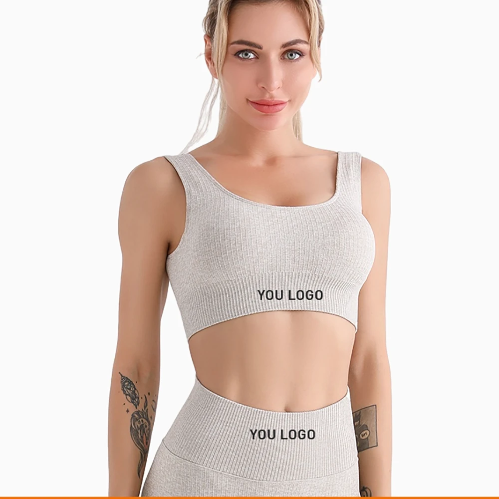 Adjustable Straps High Support Sports Bra Removable Padding Quick Dry Nylon Spandex Front Twist Gym Cardio Sessions Print