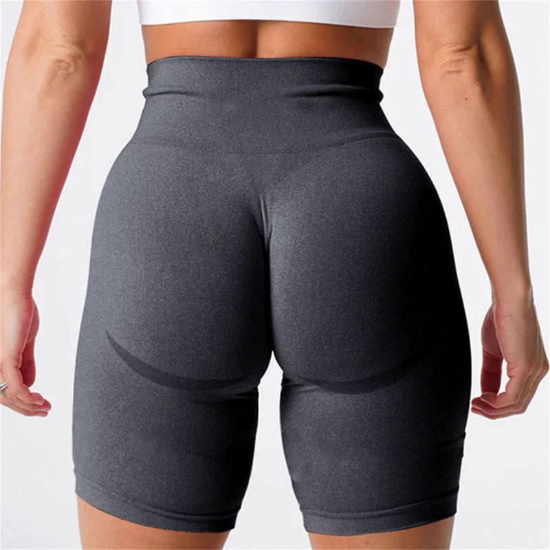 In Stock Yoga Shorts High Waist Seamless Gym Wear Breathable Strong Compression Four-way Stretch Women Sports Clothes