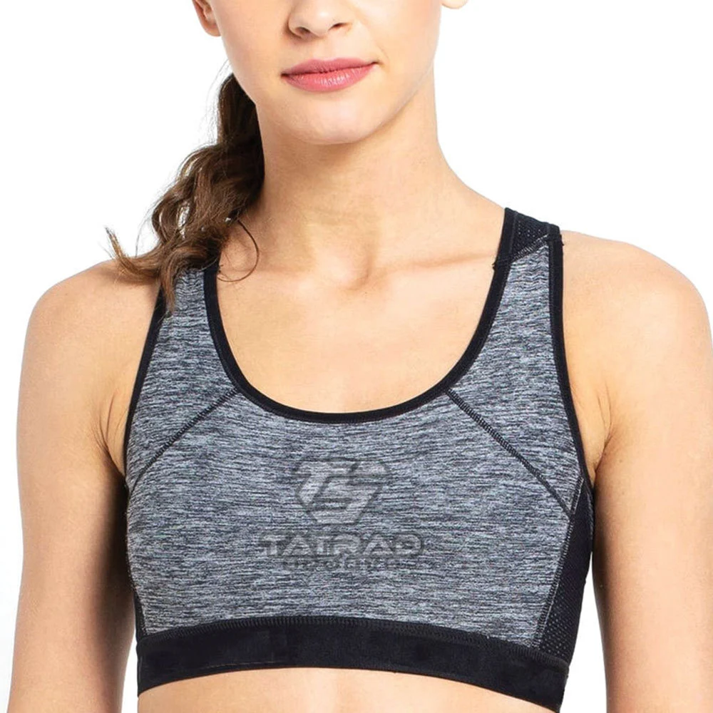 New Arrival High Quality Women Sports Bra Breathable Front Logo Light Support Removable Pads Yoga Fitness Gym Wear