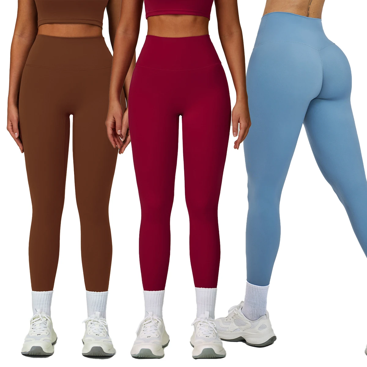 Women's High Waist Tummy Control Yoga Pants, Naked Feeling 4-Way Stretch Breathable Leggings for Workout & Running