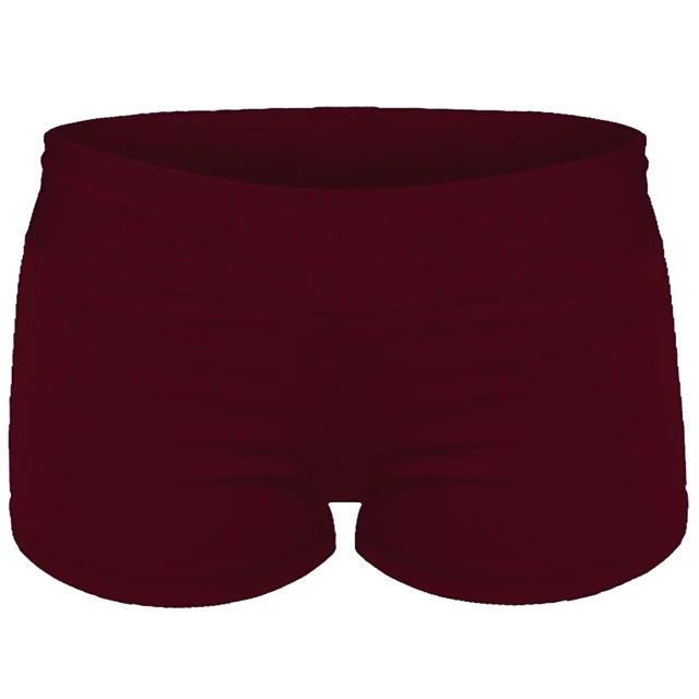 Women's High Waist Solid Color Seamless Yoga Shorts With Elastic Waist Spandex Nylon Material