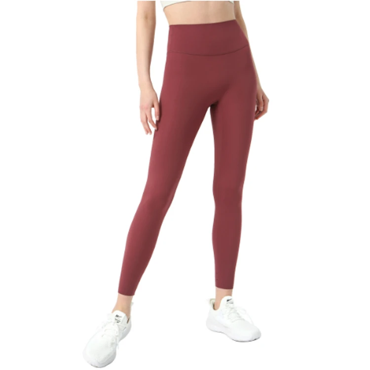 Naked Yoga Pants for Women, Seamless Bonding, High Waist and Hip Lifting, No T-line Fitness and Exercise Cropped Pants