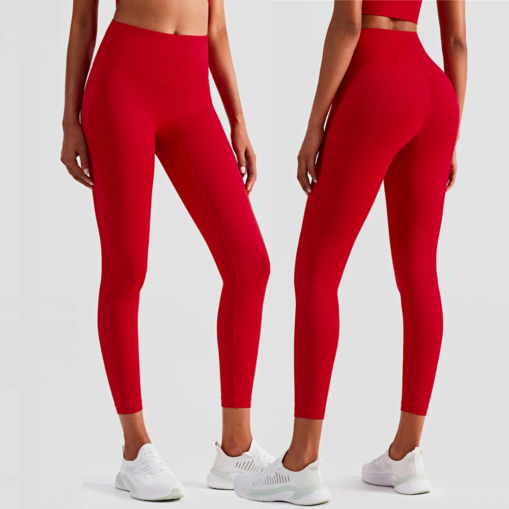 Brushed Fabric Leggings for Women Tiktok Gym Fitness High Waisted Butt Lift Breathable Sport Compression Yoga Pants