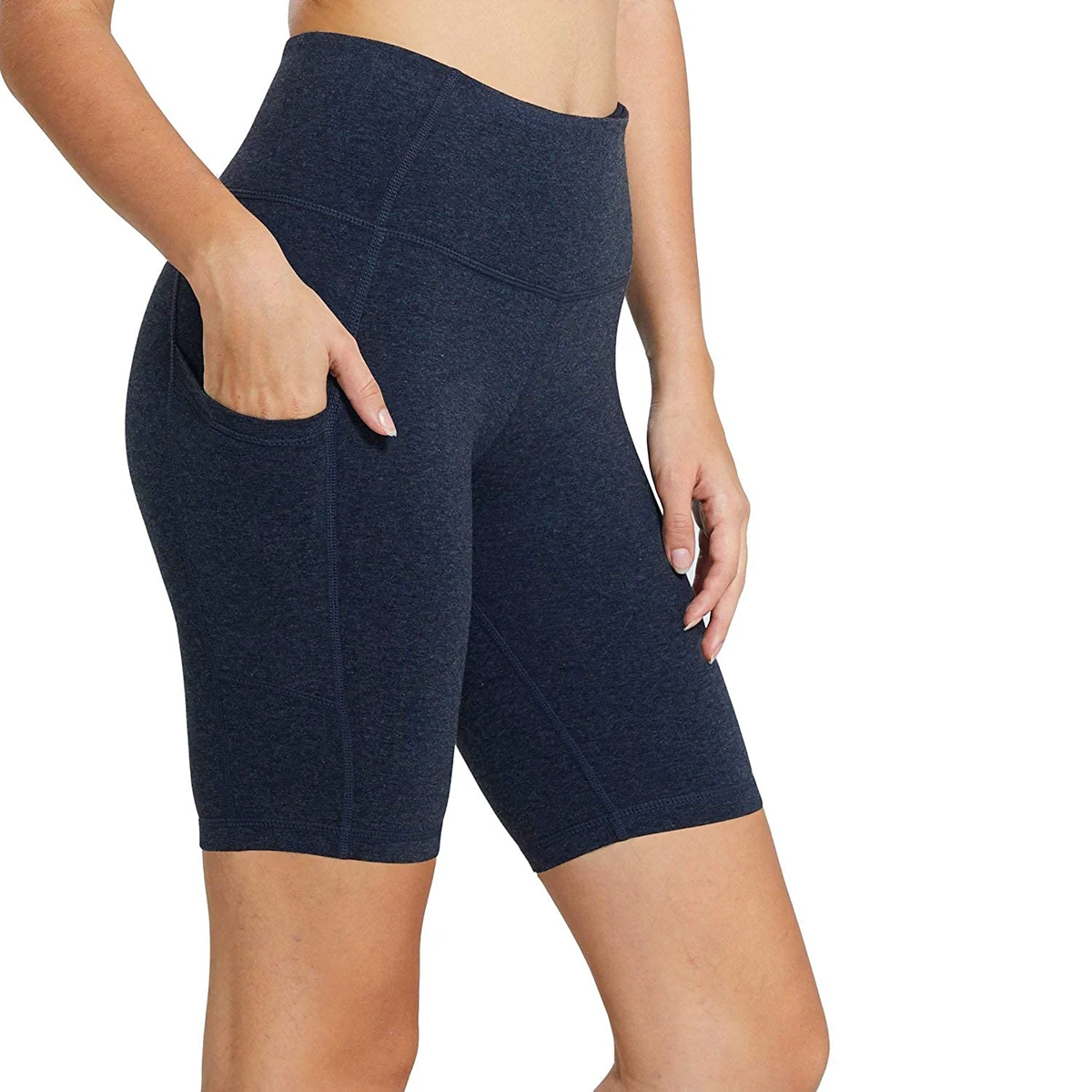 Women's High Waist Tummy Control Plus Size Breathable Polyester/Nylon Skinny Fit Elastic Waist Workout Yoga Shorts Plaid Pattern