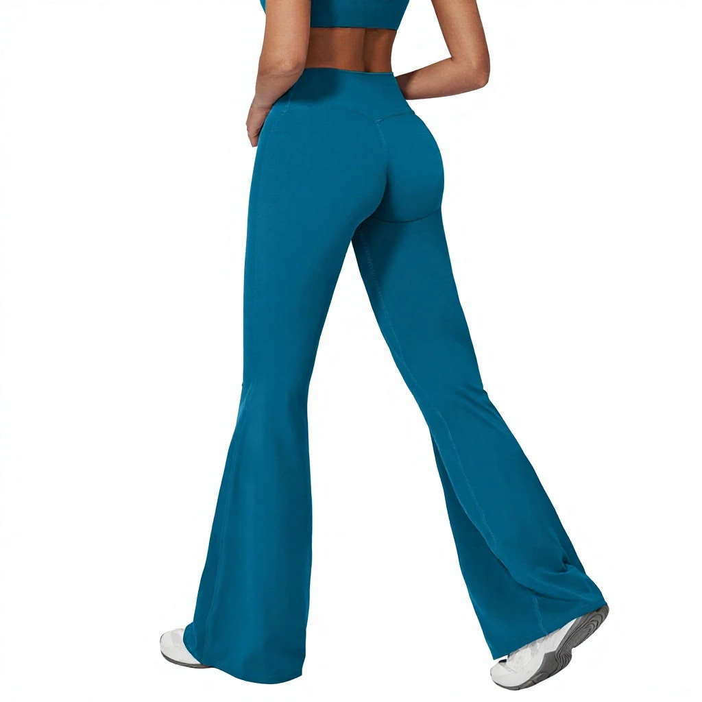 High Waist Flared Yoga Pants Women Tummy Control Wide Leg Leggings Gym Fitness Workout Slimming Flare Pants