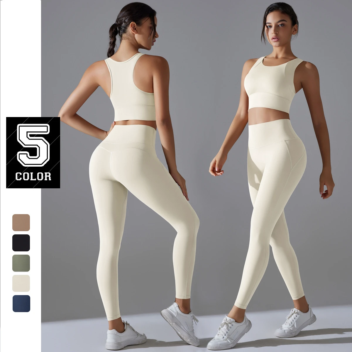 Wholesale Custom Logo 2 Pieces Sportswear Yoga Set Gym For Women Fitness Set Tracksuits Sports Bra Gym Leggings Yoga Suits