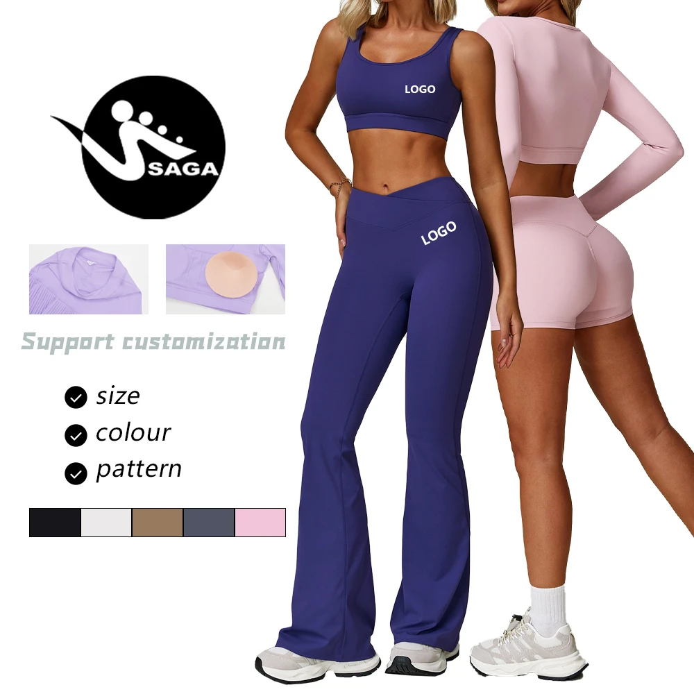 Cp283 High Quality Ropa Deportiva Por Mayoreo Leggings Gym Women Tenue De Sport Gym Fitness Set