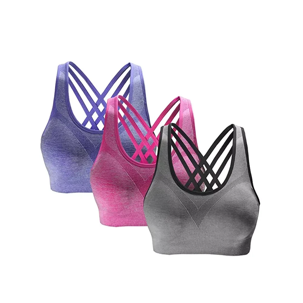 Super Quality Custom Breathable High Support Adjustable Strap Sports Bra for Unisex Adults-Polyester/Nylon Material