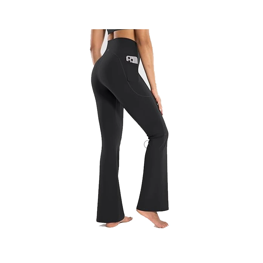 100% Cotton High-Waisted Scrunched Butt Yoga Leggings for Women Plus Size Custom Logo Flare Sports Gym Pants Made Spandex Casual