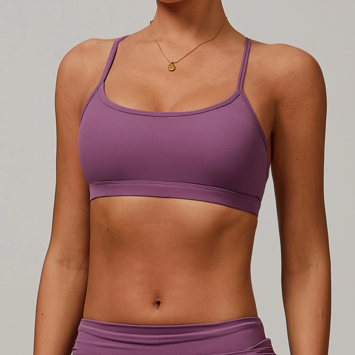Fitness Crop Top Yoga Bra Seamless Design Light Support Padded Sportswear for Women Workout