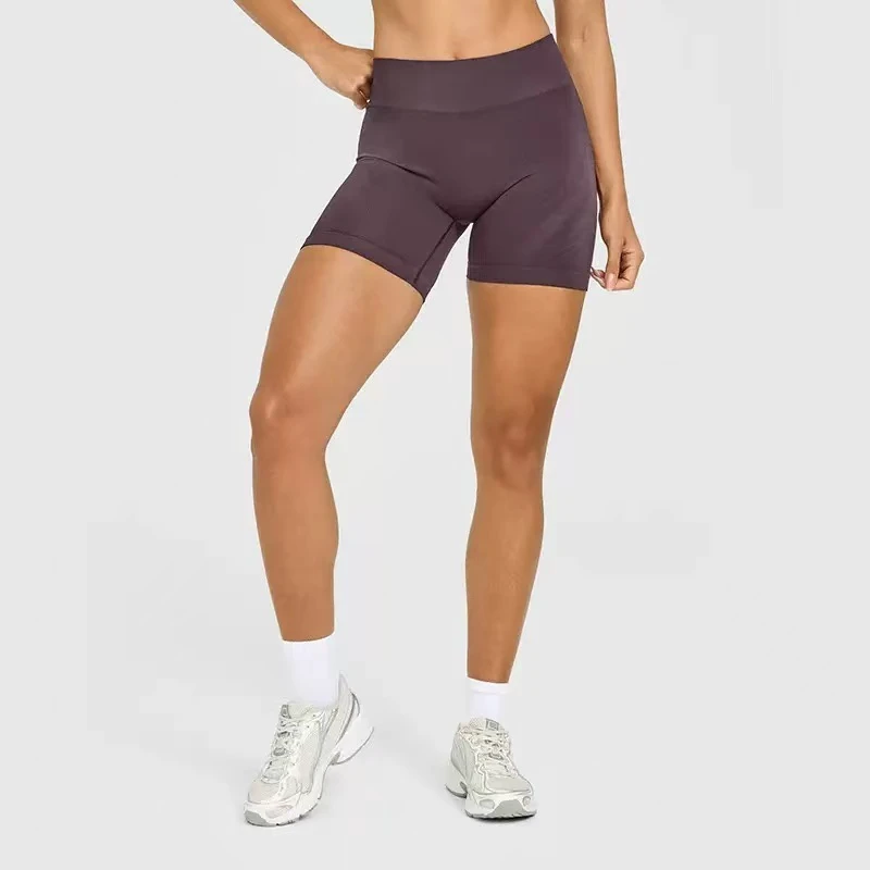 Hot Selling Apparel Solid Color Fitness Lightweight High Waist Butt Lifting Tummy Control Gym Clothing Shorts Yoga