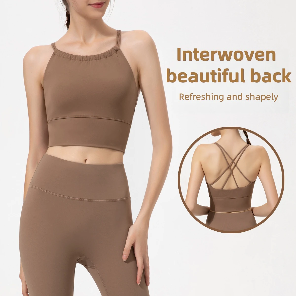 Medium to High-strength Support, Yoga Sports Bra, Shockproof