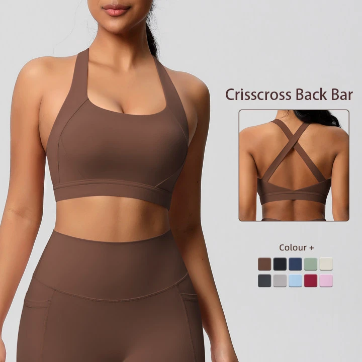 Lightweight Breathable Seamless Shockproof Sports Bra Suitable for Yoga Pilates Running Fitness High Elastic Yoga Clothes
