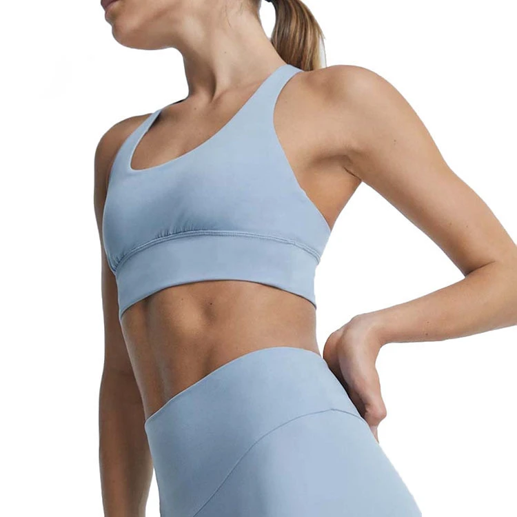 Women's Lightweight Breathable U-Neck Push-Up Sports Fitness Bra Comfortable Seamless Athletic Cross Back Durable Quality