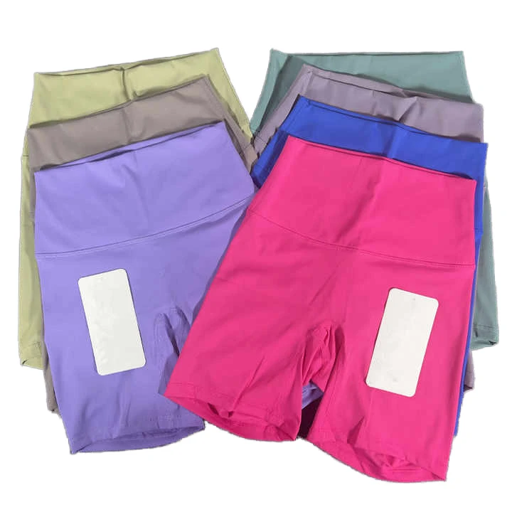 Women's High Waist Fitness Sports Shorts Solid Color Yoga Pants with Soft Spandex/Nylon Comprehensive Training Jog Leggings