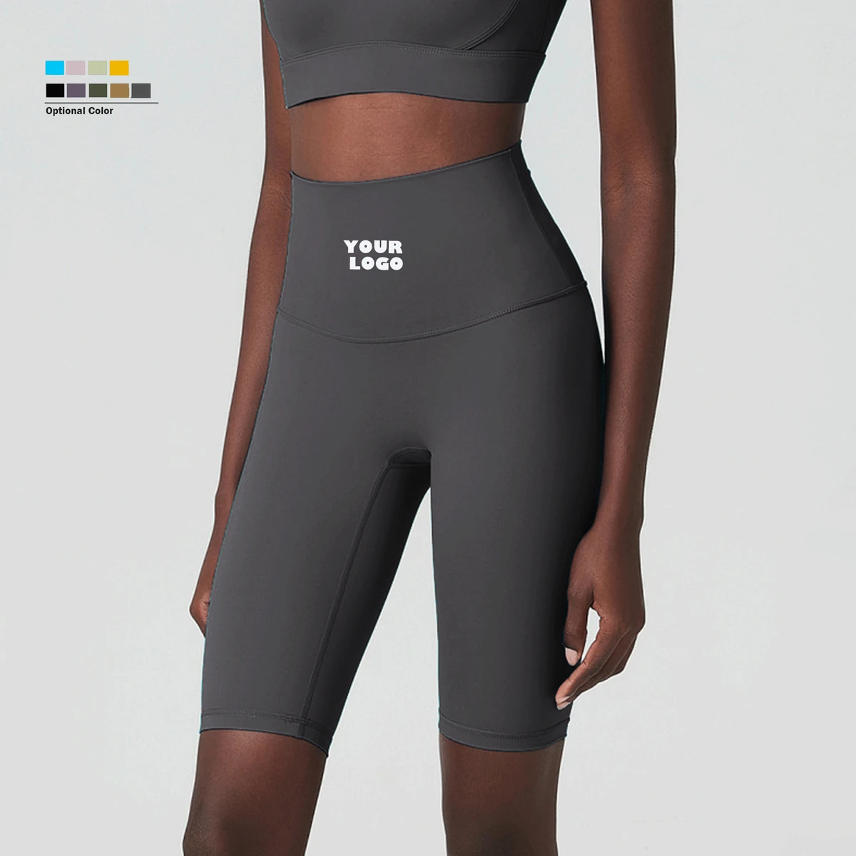 Women's Elastic Spandex High-Waist Shorts Peach Bottom Lift Cropped Pants Sports Fitness Yoga Inspiration Workout