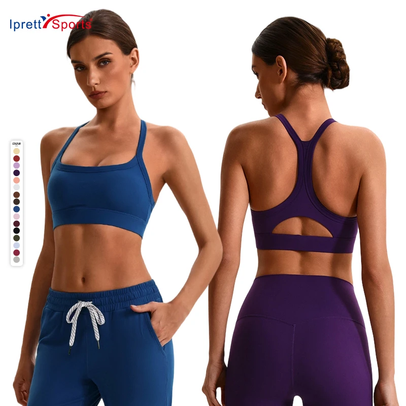 Hot Selling Classic Gym Workout Fitness Sports Bra Racerback Running Outdoor Yoga Crop Tops