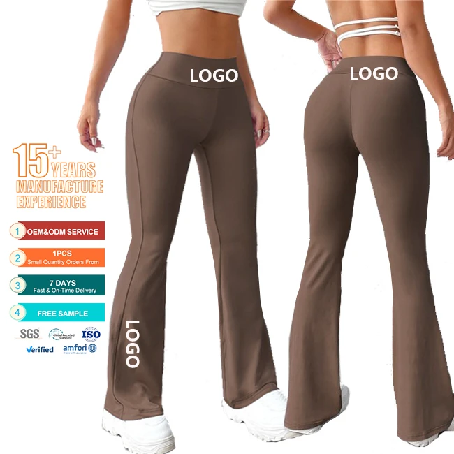 Women 4 Way Stretch High Waisted Tummy Control Workout Flare Leggings Plus Size Yoga Pants Butt Lift
