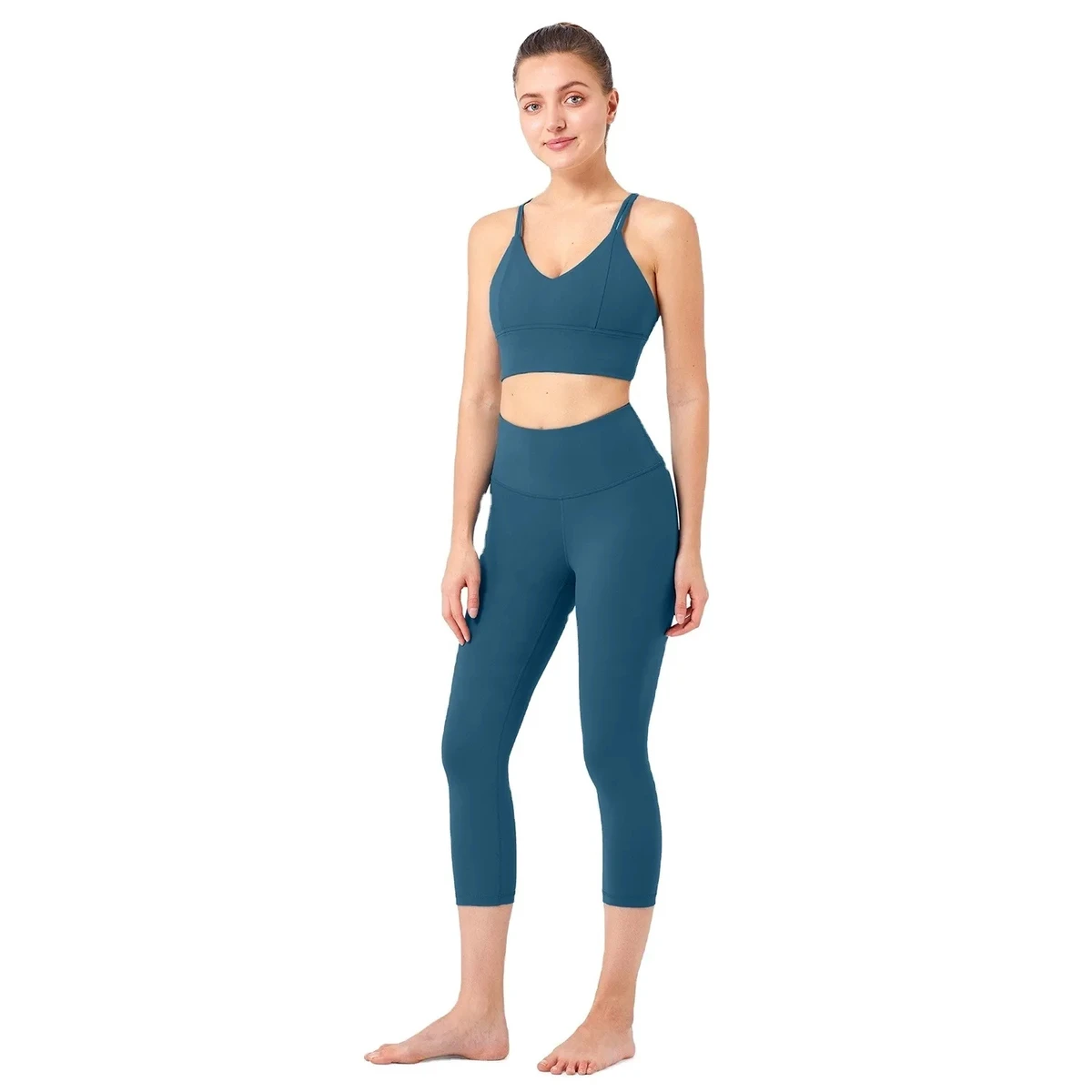Women's Lightweight Solid Color Gym Wear Quick Dry Workout Fitness Running Yoga Set Wholesale Breathable Yoga Suits Wholesale