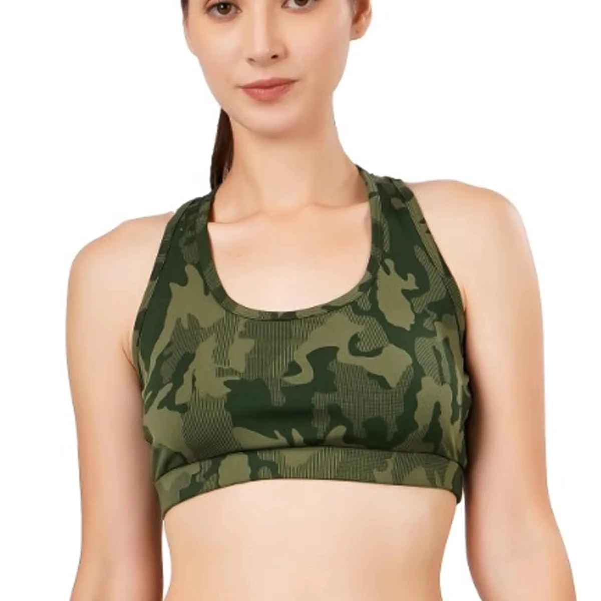 Women's Breathable Sports Bra with Front Zipper & Removable Padded Cups for Yoga & Running-Medium Support