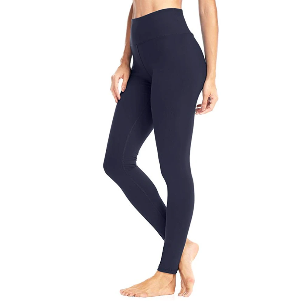 Autumn And Winter 280g Girls Yoga Pants Solid Pattern Mid Waist Leggings With Elastic Closure Slimming For Ladies