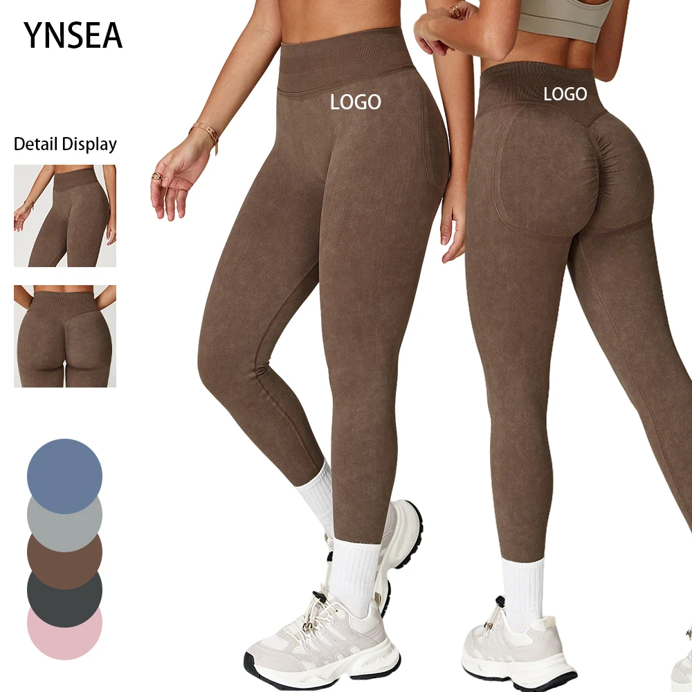 YNSEA V Waist Yoga Leggings Women Gym Fitness Mujer Sports Wear Workout Tights Clothes Running Scrunch Butt Yoga Pants