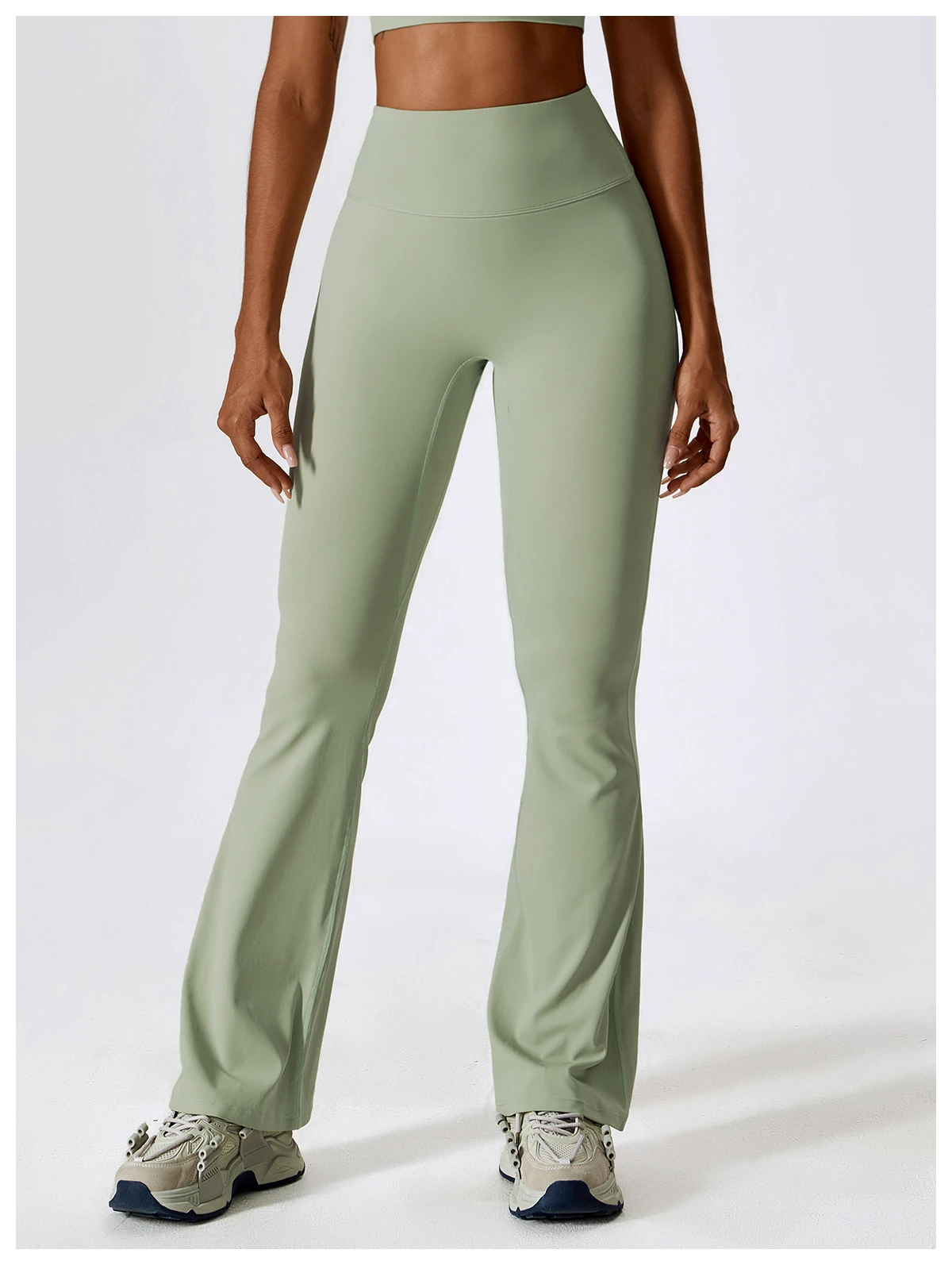 High Waist Wide Leg Pants Women Solid Color Breathable Knitted Sporty Full Length Elastic Waist Regular Fit Summer Wear Pants
