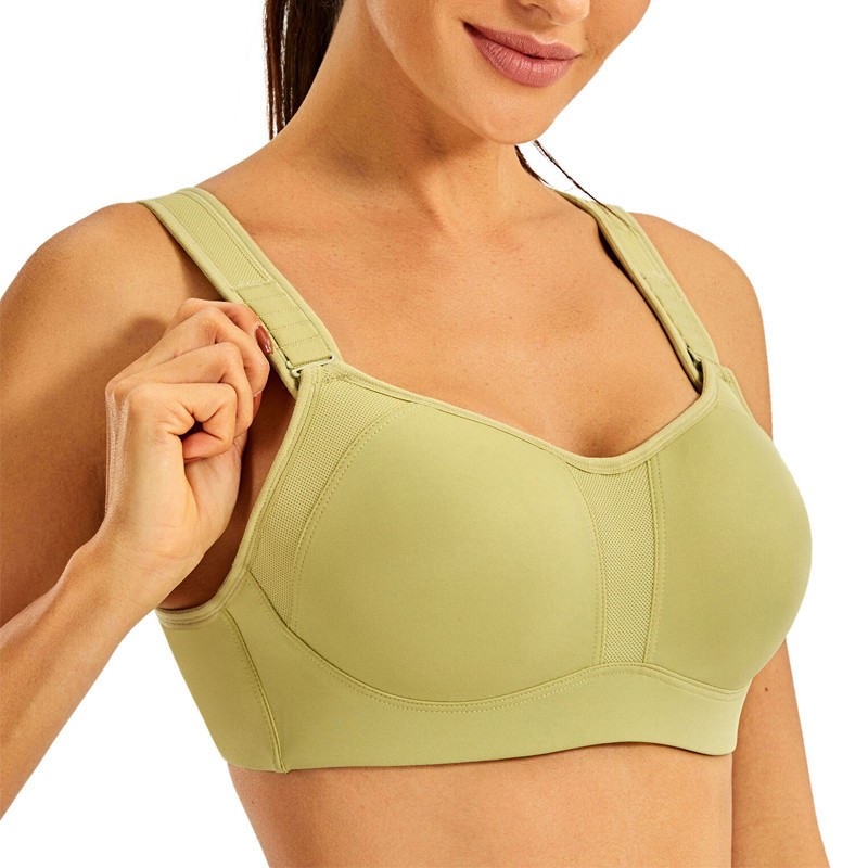 Women's High Impact Support Moisture Sports Bra Control Workout Non Padding Plus Size Wearing Sports Bra in Pakistan