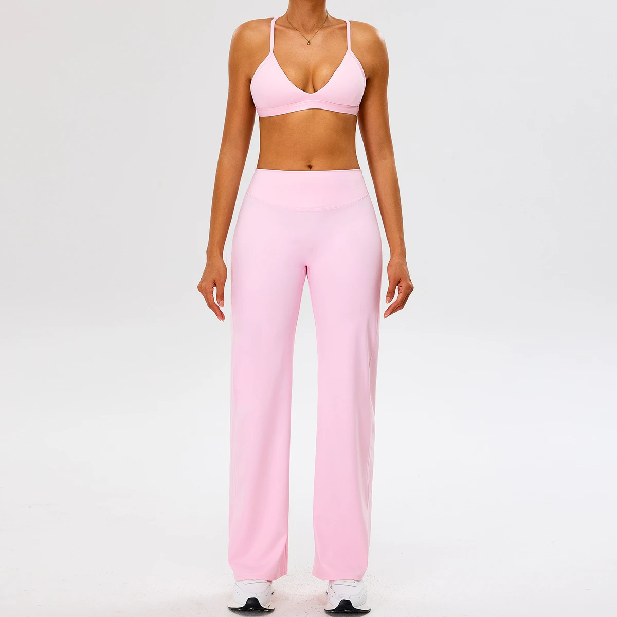 2 Piece Bra and Pants Sportswear Set Yoga Clothes High Stretch Quick Dry Gym Set for Women